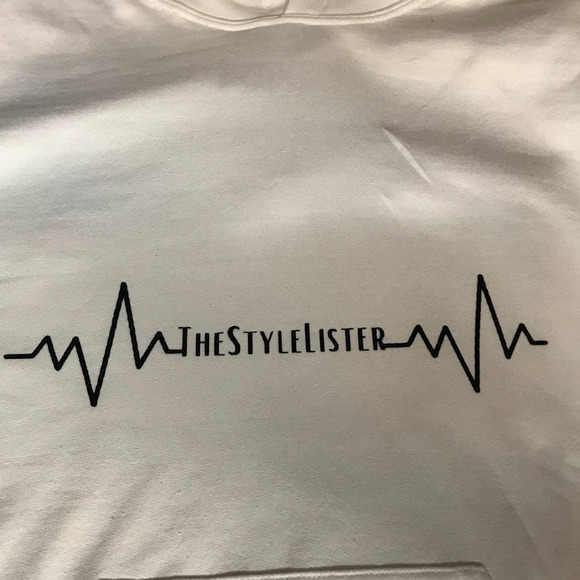 CUSTOM Logo Vinyl Printed White Short Sleeve Graphic T-Shirt Size M - Picture 4 of 10